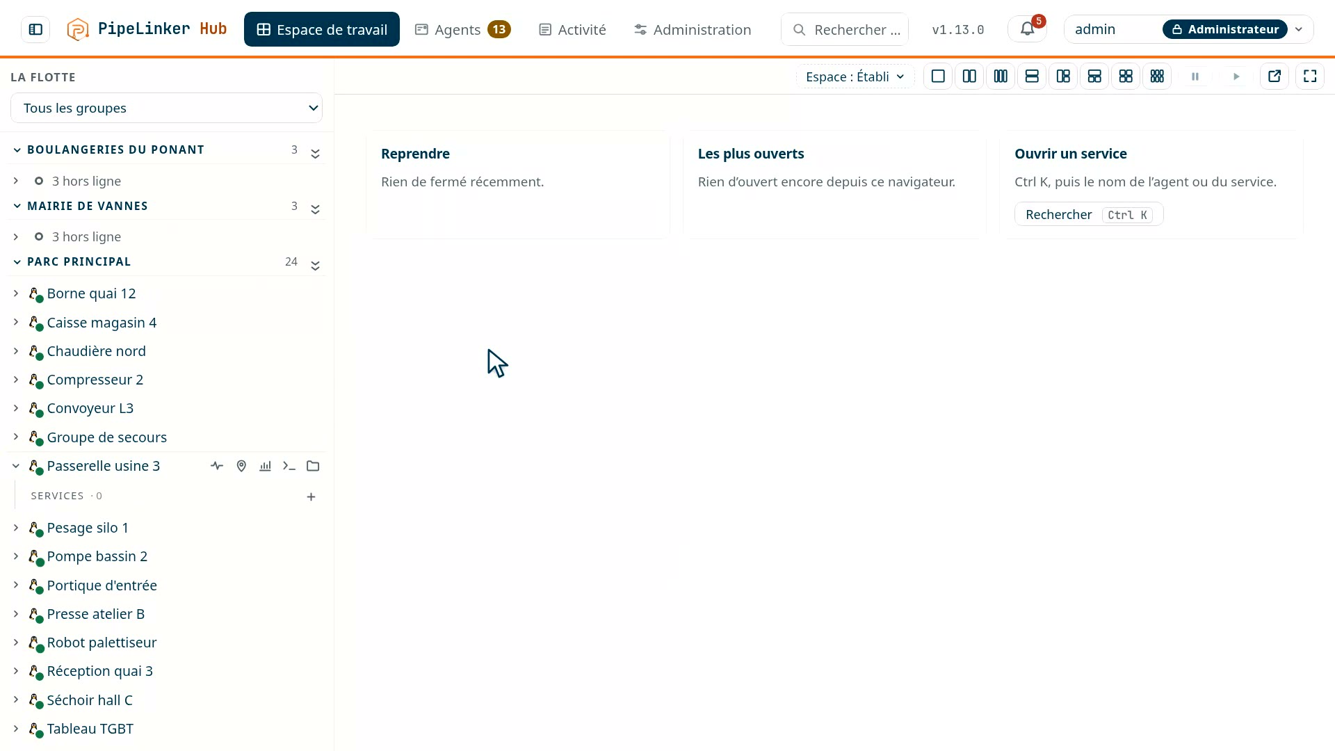 Un terminal sur une machine distante