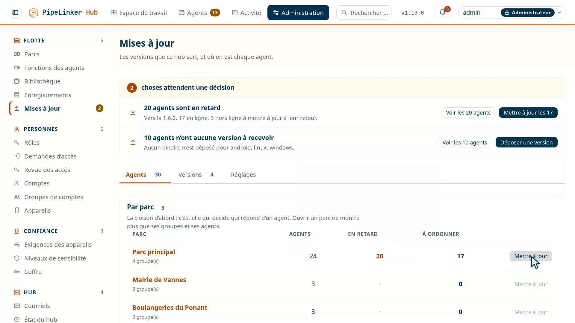 Une mise à jour progressive